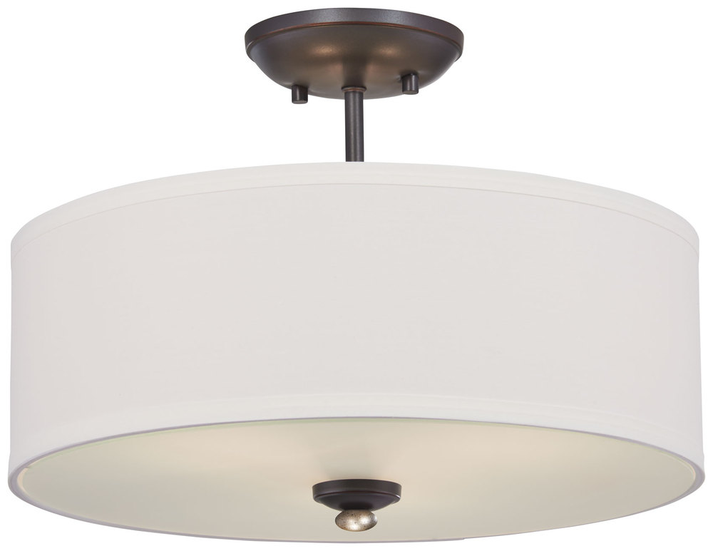 SHADOWGLEN - 3 LIGHT SEMI FLUSH