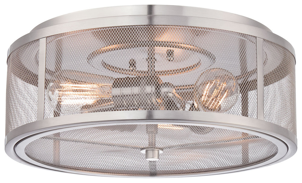 DOWNTOWN EDISON - 3 LIGHT FLUSH MOUNT