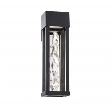 Schonbek Beyond BWSW59316-BK - Polar 16in LED 3000K/3500K/4000K 120V-277V Outdoor Wall Sconce in Black with Clear Optic Crystal