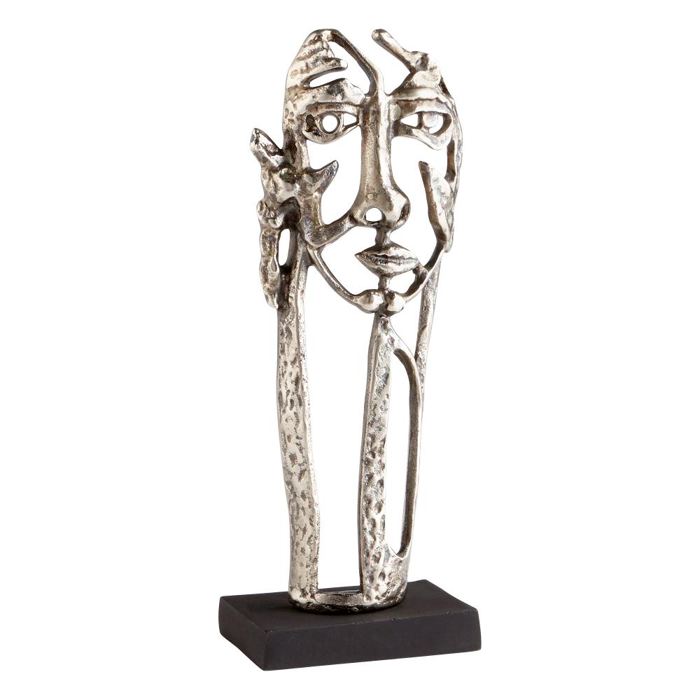 Visage Sculpture Antique Nickel