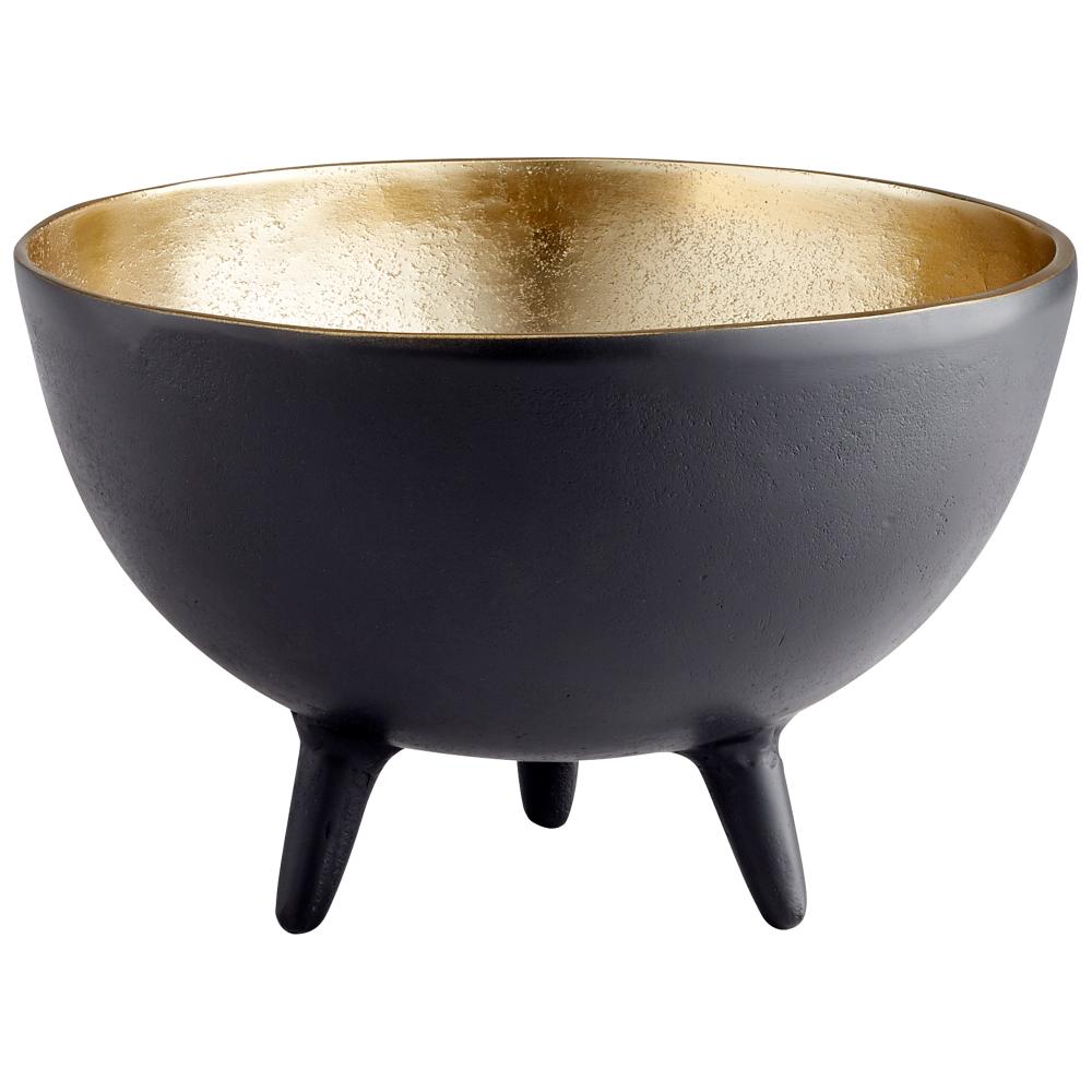 Inca Bowl Matte Black And Gold - Small