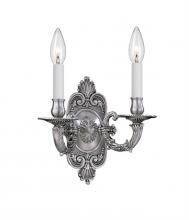 Crystorama 642-PW - Crystorama 2 Light Pewter Cast Brass Wall Mount