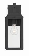 Crystorama BYR-80101-MK - Byron 1 Light Matte Black Outdoor Wall Mount