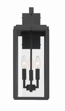 Crystorama BYR-80103-MK - Byron 3 Light Matte Black Outdoor Wall Mount