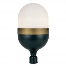 Crystorama CAP-8509-MK-TG - Brian Patrick Flynn for Crystorama Capsule 3 Light Matte Black + Textured Gold Outdoor Post