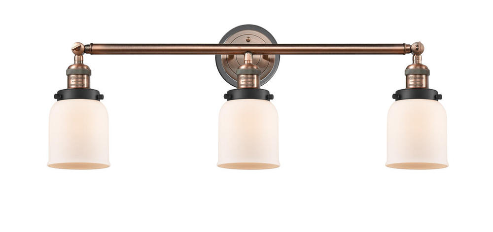 Bell - 3 Light - 30 inch - Antique Copper - Bath Vanity Light