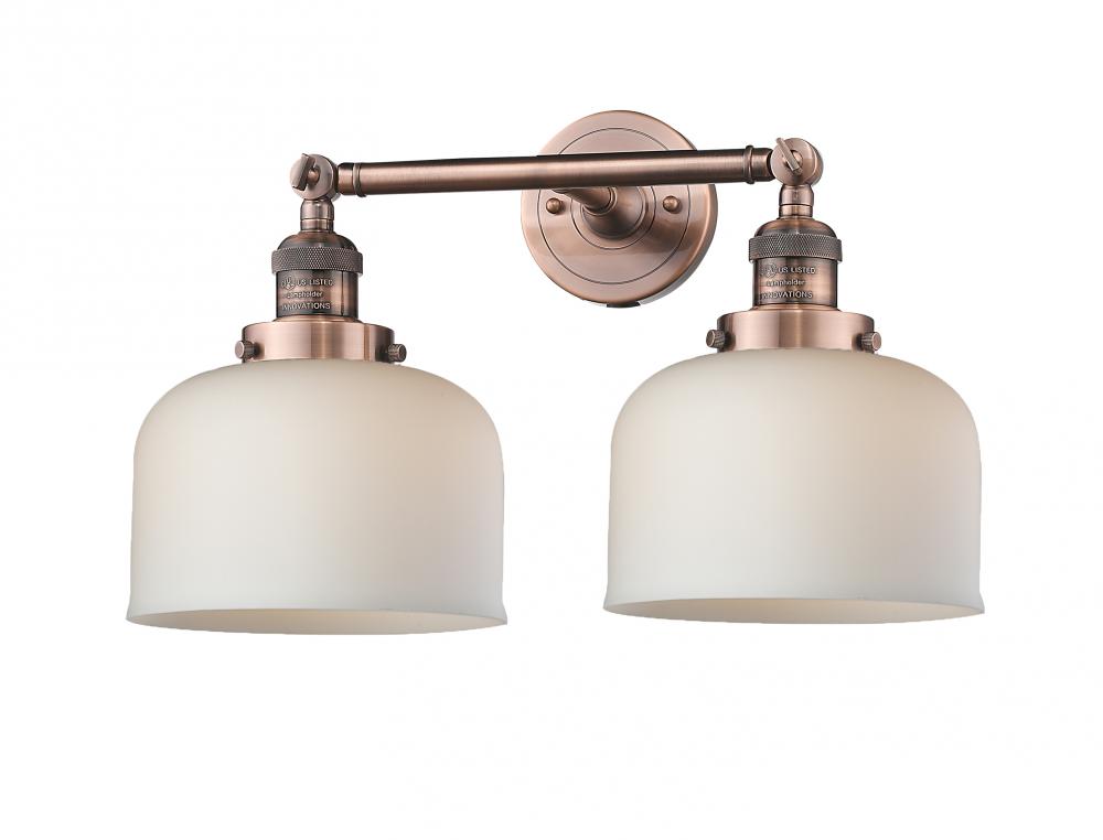 Bell - 2 Light - 19 inch - Antique Copper - Adjustable Bath Vanity Light