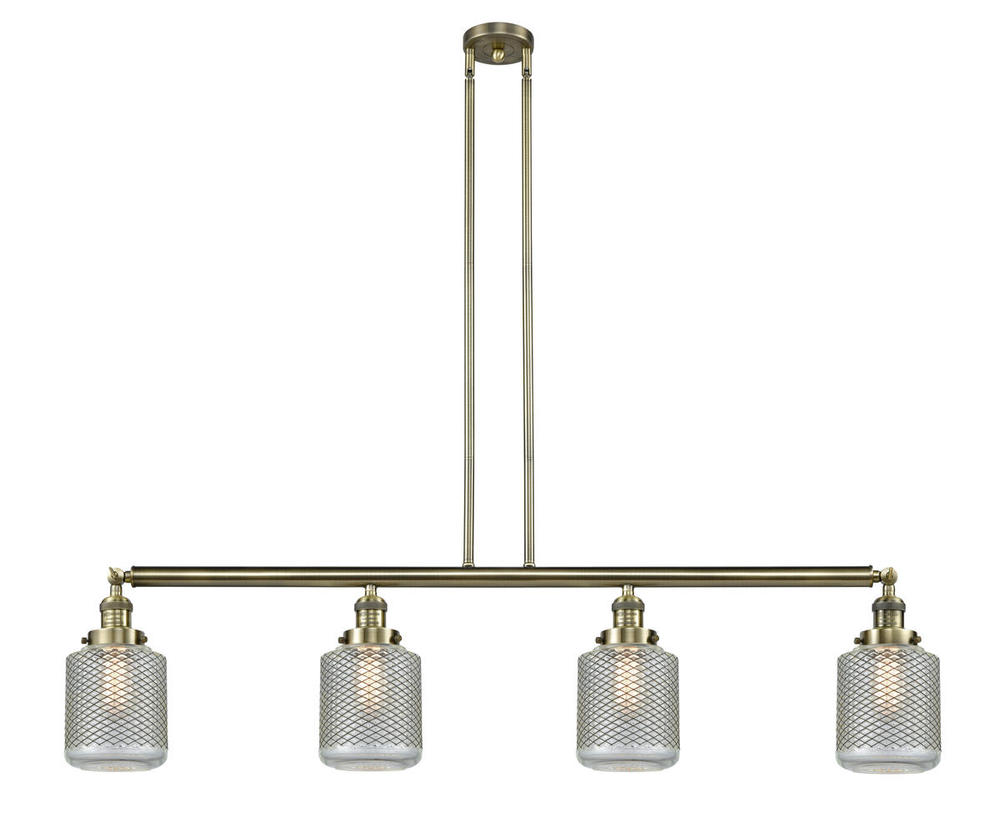 Stanton - 4 Light - 51 inch - Antique Brass - Stem Hung - Adjustable Island Light