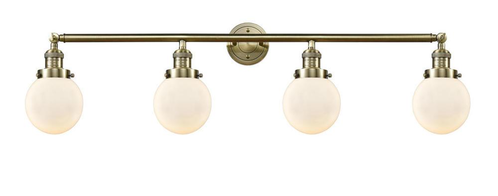 Beacon - 4 Light - 42 inch - Antique Brass - Adjustable Bath Vanity Light
