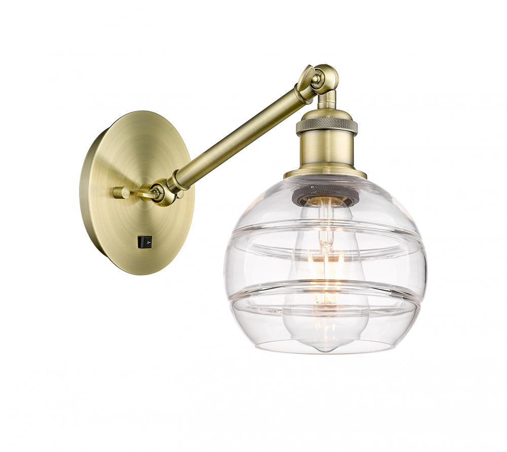 Rochester - 1 Light - 6 inch - Antique Brass - Adjustable Sconce