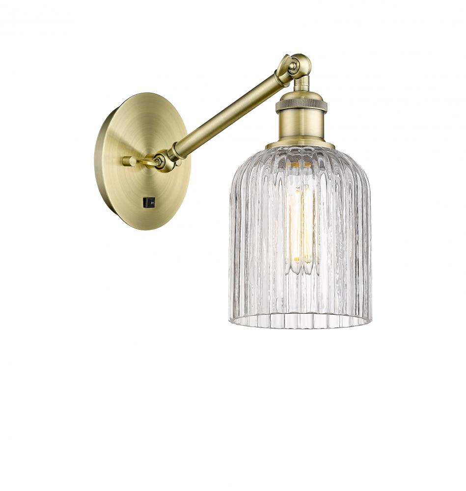 Bridal Veil - 1 Light - 5 inch - Antique Brass - Adjustable Sconce