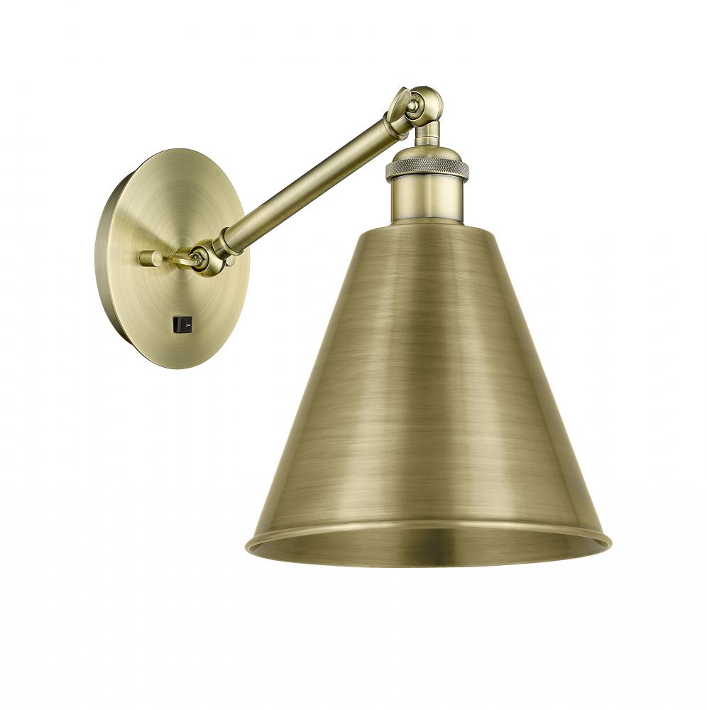Berkshire - 1 Light - 8 inch - Antique Brass - Adjustable Sconce