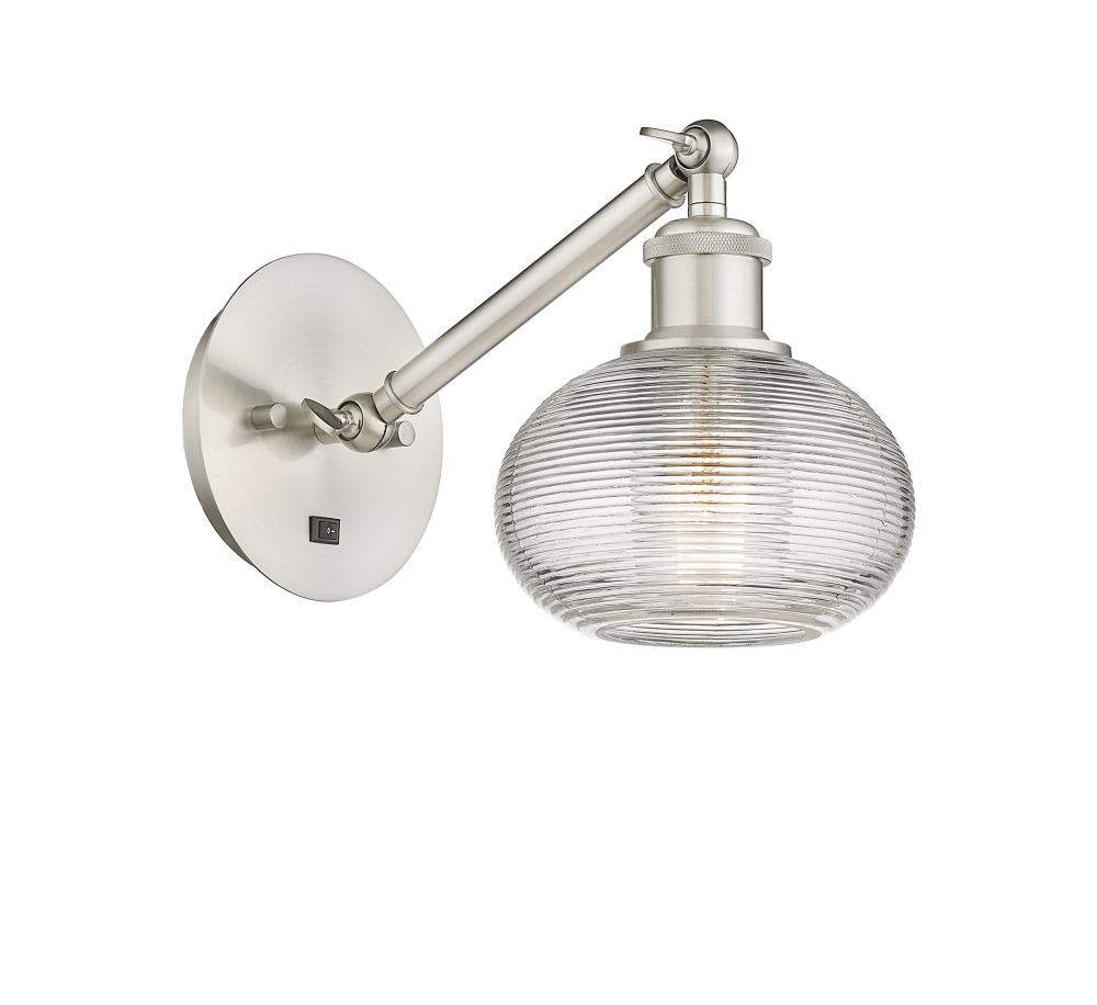 Ithaca - 1 Light - 6 inch - Brushed Satin Nickel - Adjustable Sconce