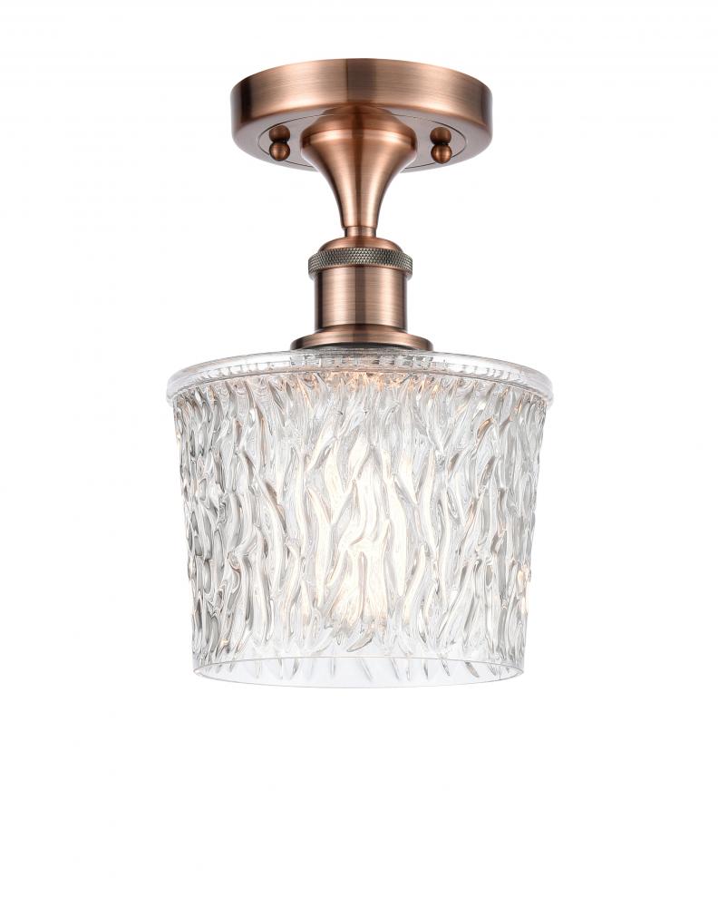 Niagara - 1 Light - 7 inch - Antique Copper - Semi-Flush Mount