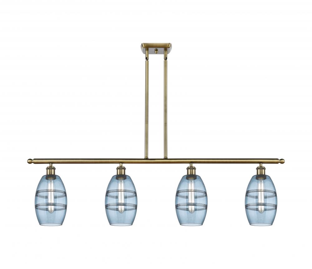 Vaz - 4 Light - 48 inch - Antique Brass - Cord hung - Island Light