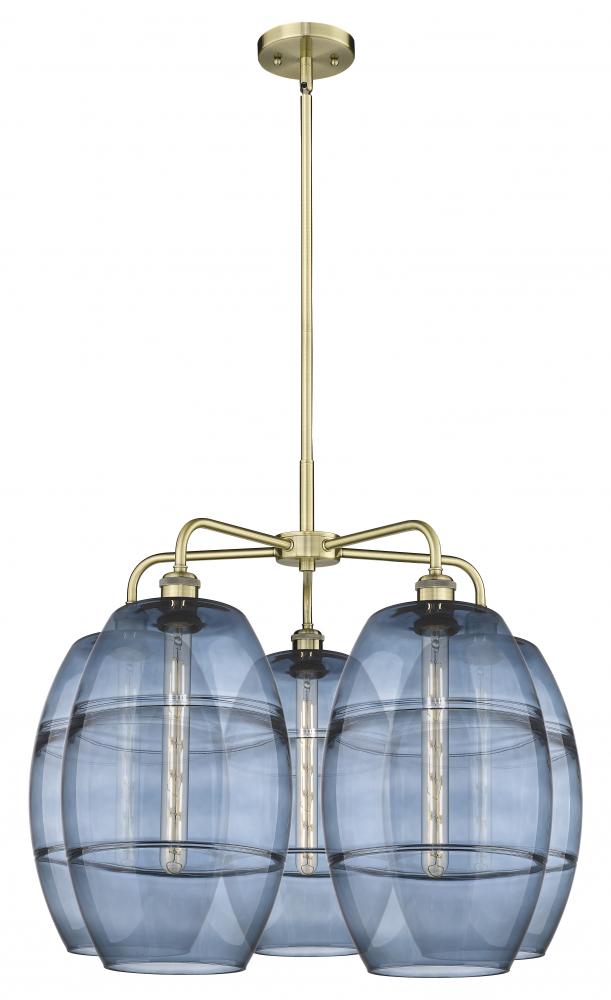 Vaz - 5 Light - 28 inch - Antique Brass - Chandelier