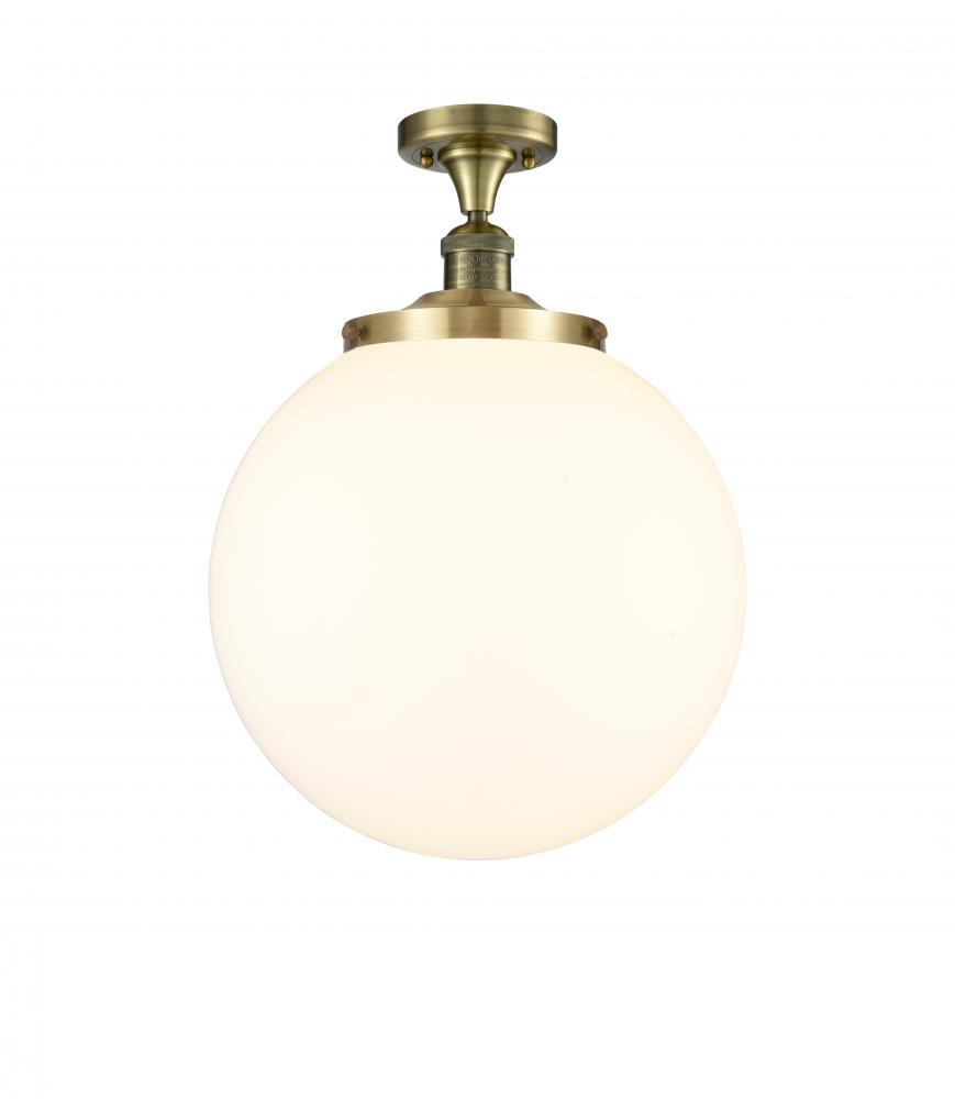 Beacon - 1 Light - 14 inch - Antique Brass - Semi-Flush Mount