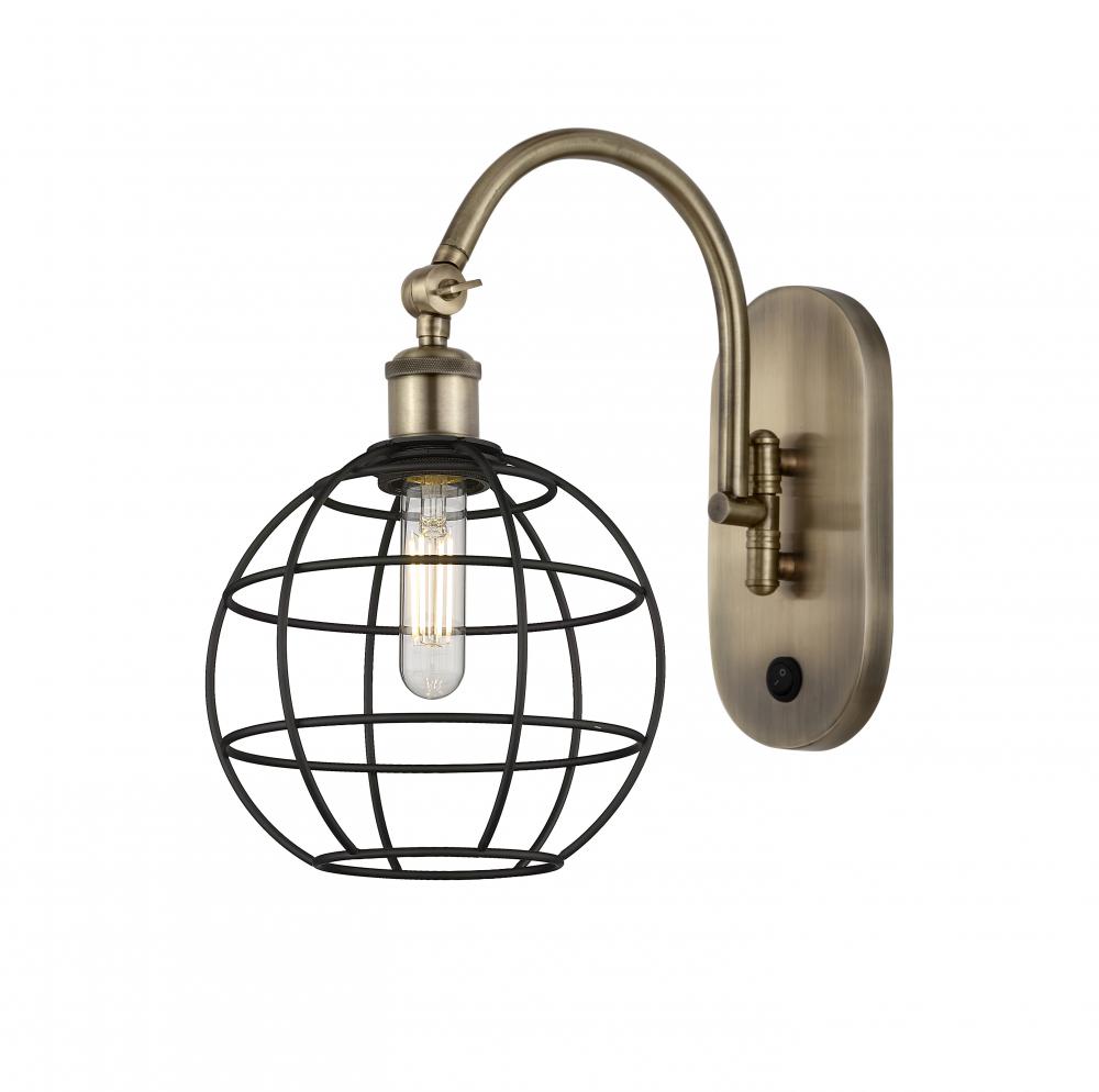 Lake Placid - 1 Light - 8 inch - Antique Brass - Adjustable Swing Arm