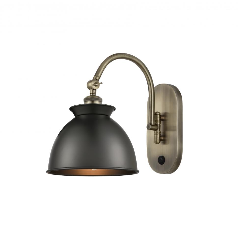 Adirondack - 1 Light - 8 inch - Antique Brass - Adjustable Swing Arm