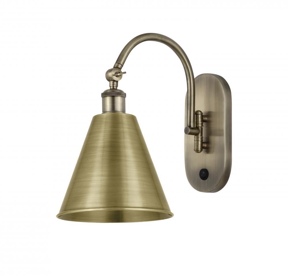 Berkshire - 1 Light - 8 inch - Antique Brass - Adjustable Swing Arm