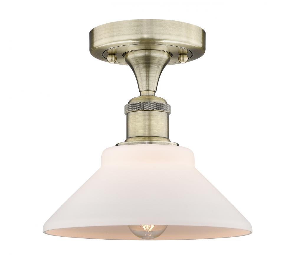 Orwell - 1 Light - 8 inch - Antique Brass - Flush Mount