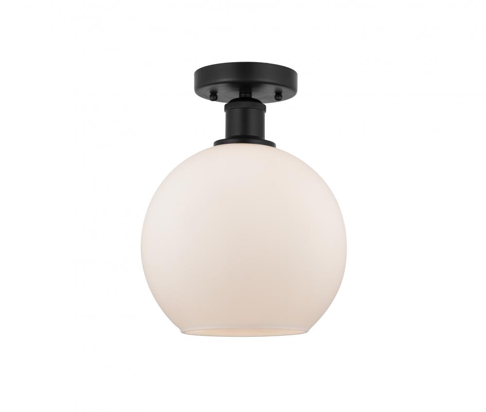 Athens - 1 Light - 8 inch - Matte Black - Semi-Flush Mount