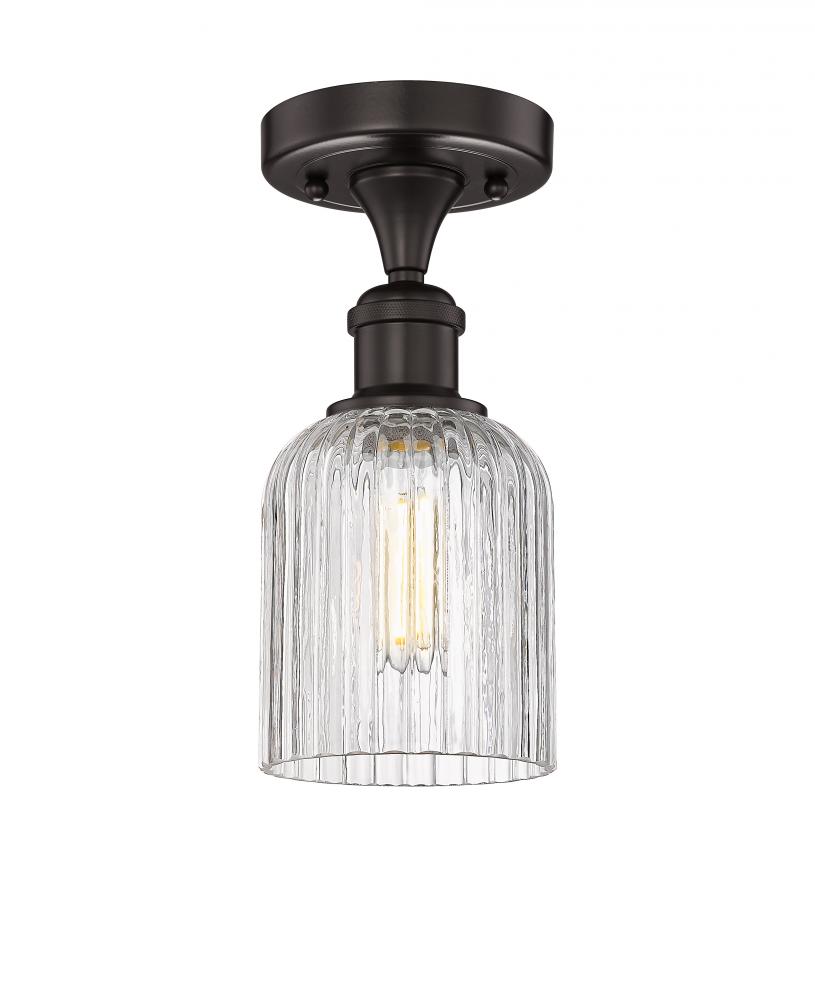 Bridal Veil - 1 Light - 5 inch - Oil Rubbed Bronze - Semi-Flush Mount