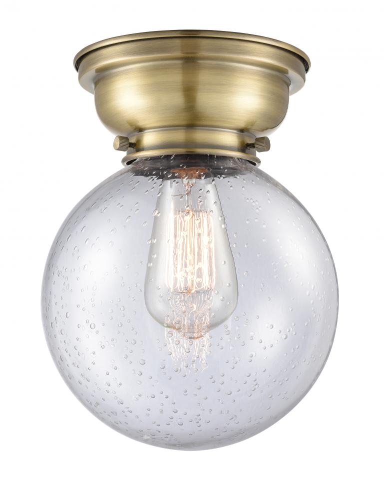 Beacon - 1 Light - 8 inch - Antique Brass - Flush Mount