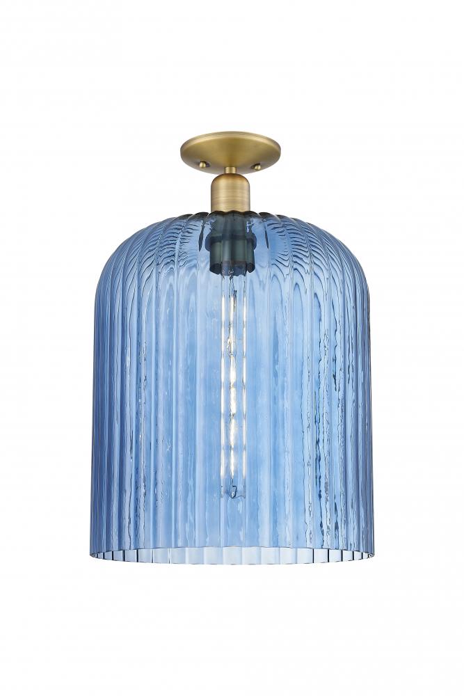 Bridal Veil - 1 Light - 12 inch - Brushed Brass - Semi-Flush Mount