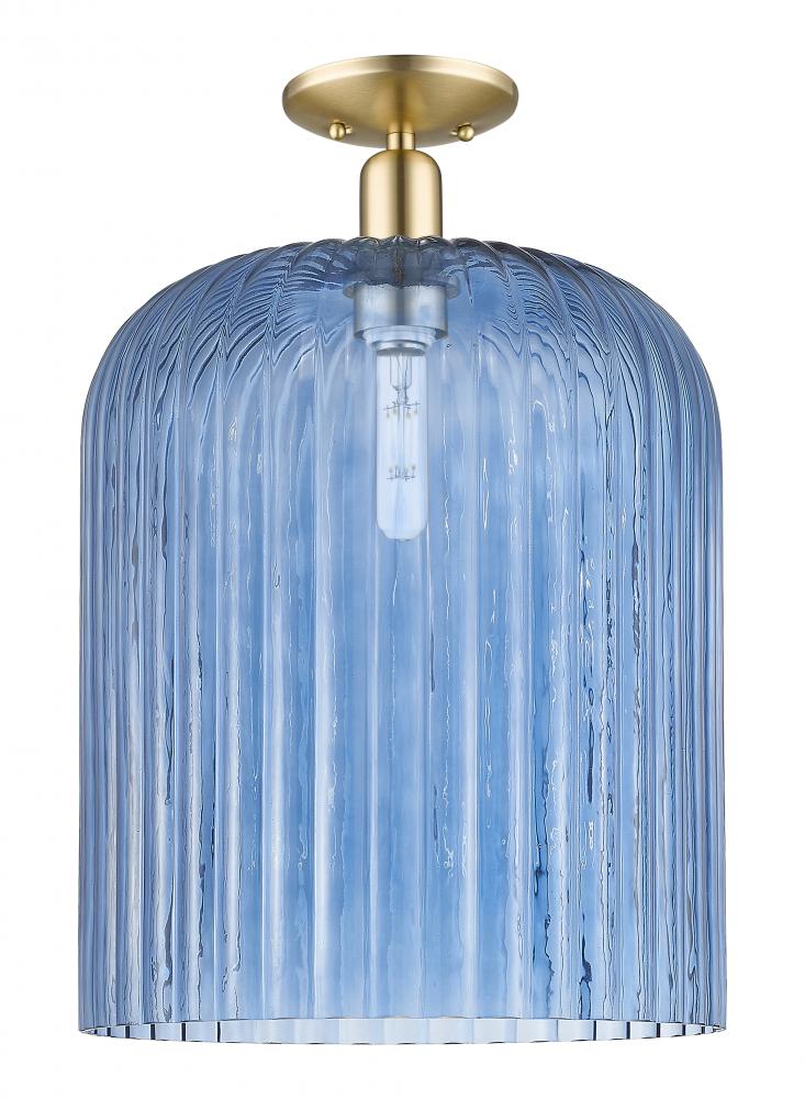 Bridal Veil - 1 Light - 12 inch - Champagne Bronze - Semi-Flush Mount