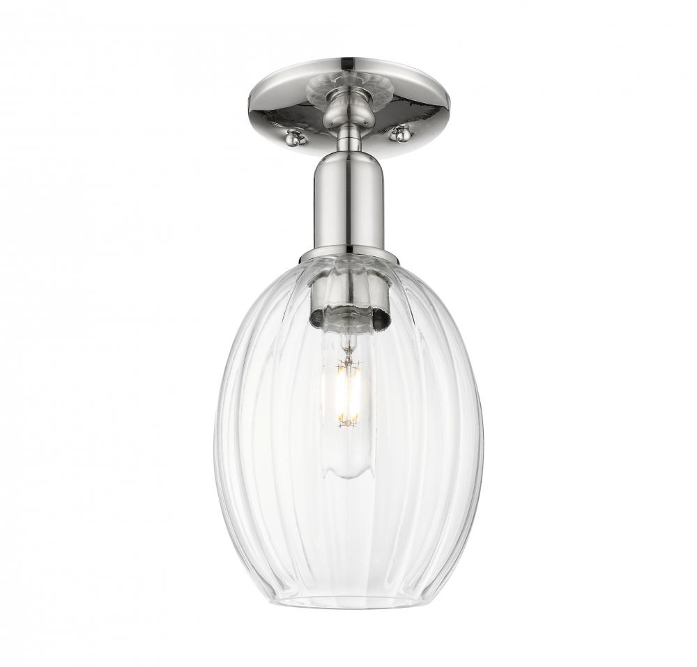 Preston Bulb - 1 Light - 6 inch - Polished Nickel - Semi-Flush Mount