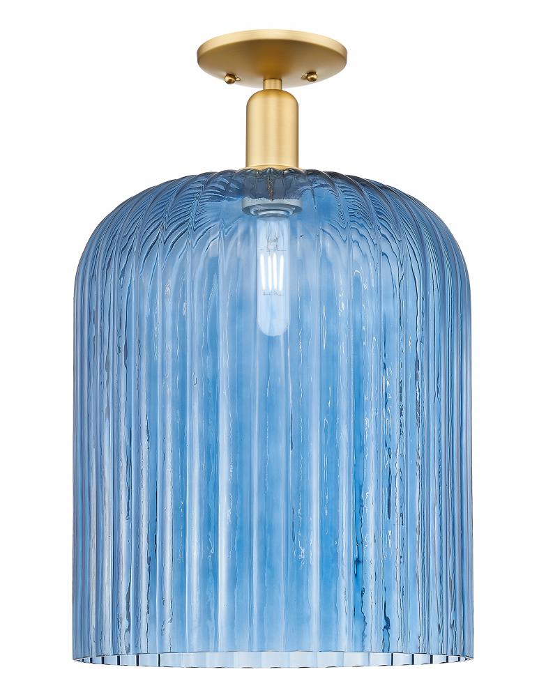 Bridal Veil - 1 Light - 12 inch - Satin Gold - Semi-Flush Mount