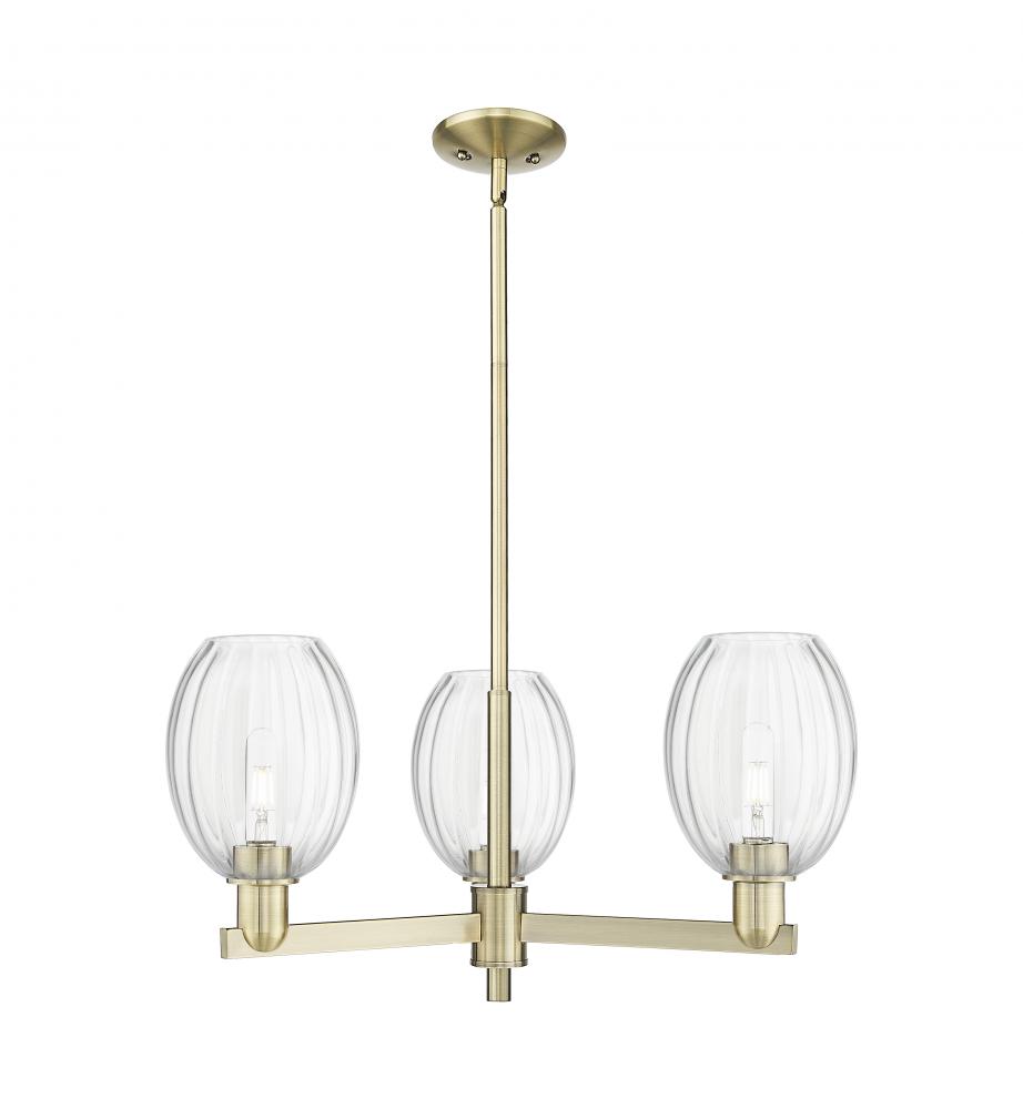 Preston Bulb - 3 Light - 18 inch - Antique Brass - Flush Mount