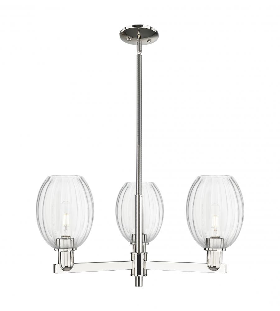 Preston Bulb - 3 Light - 18 inch - Polished Nickel - Flush Mount