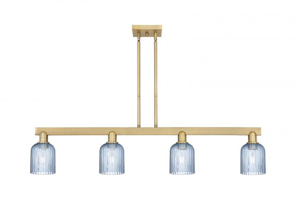 Bridal Veil - 4 Light - 48 inch - Brushed Brass - Cord hung - Island Light