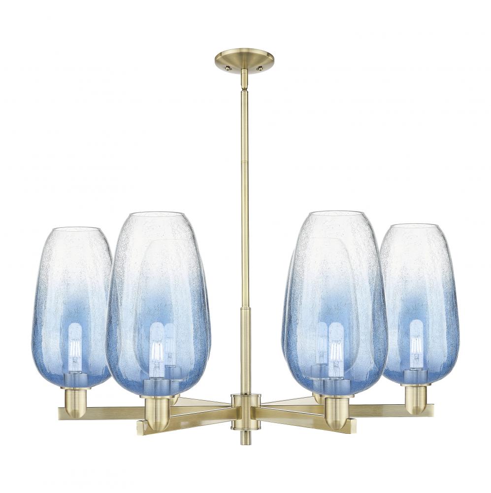 Brookhaven Flute - 6 Light - 24 inch - Antique Brass - Chandelier