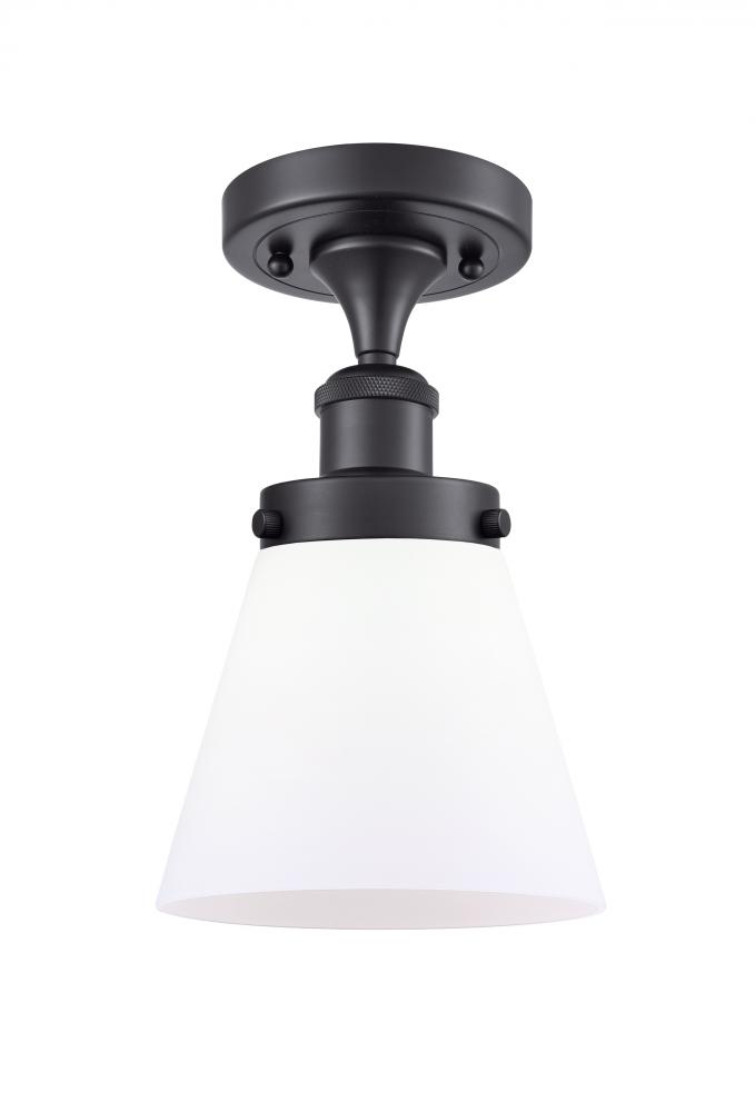 Cone - 1 Light - 6 inch - Matte Black - Semi-Flush Mount