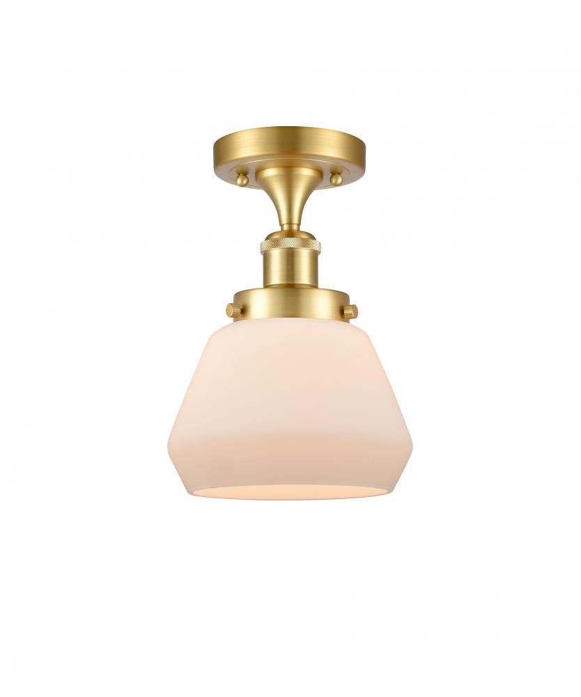 Fulton - 1 Light - 6 inch - Satin Gold - Flush Mount