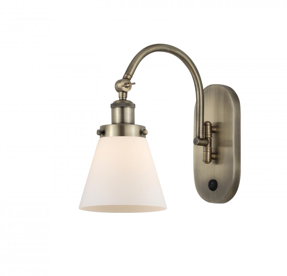 Cone - 1 Light - 6 inch - Antique Brass - Adjustable Swing Arm