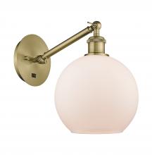 Innovations Lighting 317-1W-AB-G121-8 - Athens - 1 Light - 8 inch - Antique Brass - Adjustable Sconce