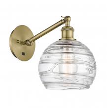 Innovations Lighting 317-1W-AB-G1213-8 - Athens Deco Swirl - 1 Light - 8 inch - Antique Brass - Adjustable Sconce