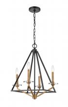 Innovations Lighting 331-4MCR-BBG-BB-C35-LED - Raleigh - 4 Light - 18 inch - Black Brushed Brass - Chain Hung - Mini Chandelier