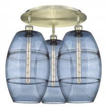 Innovations Lighting 516-3C-AB-G557-10BL - Vaz - 3 Light - 22 inch - Antique Brass - Flush Mount