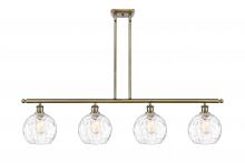 Innovations Lighting 516-4I-AB-G1215-8 - Athens Water Glass - 4 Light - 48 inch - Antique Brass - Cord hung - Island Light