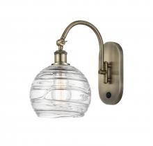 Innovations Lighting 518-1W-AB-G1213-8 - Athens Deco Swirl - 1 Light - 8 inch - Antique Brass - Adjustable Swing Arm