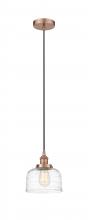 Innovations Lighting 616-1PH-AC-G713 - Bell - 1 Light - 8 inch - Antique Copper - Cord hung - Mini Pendant