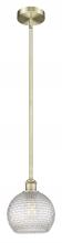 Innovations Lighting 616-1S-AB-G122C-8CL - Athens - 1 Light - 8 inch - Antique Brass - Cord hung - Mini Pendant
