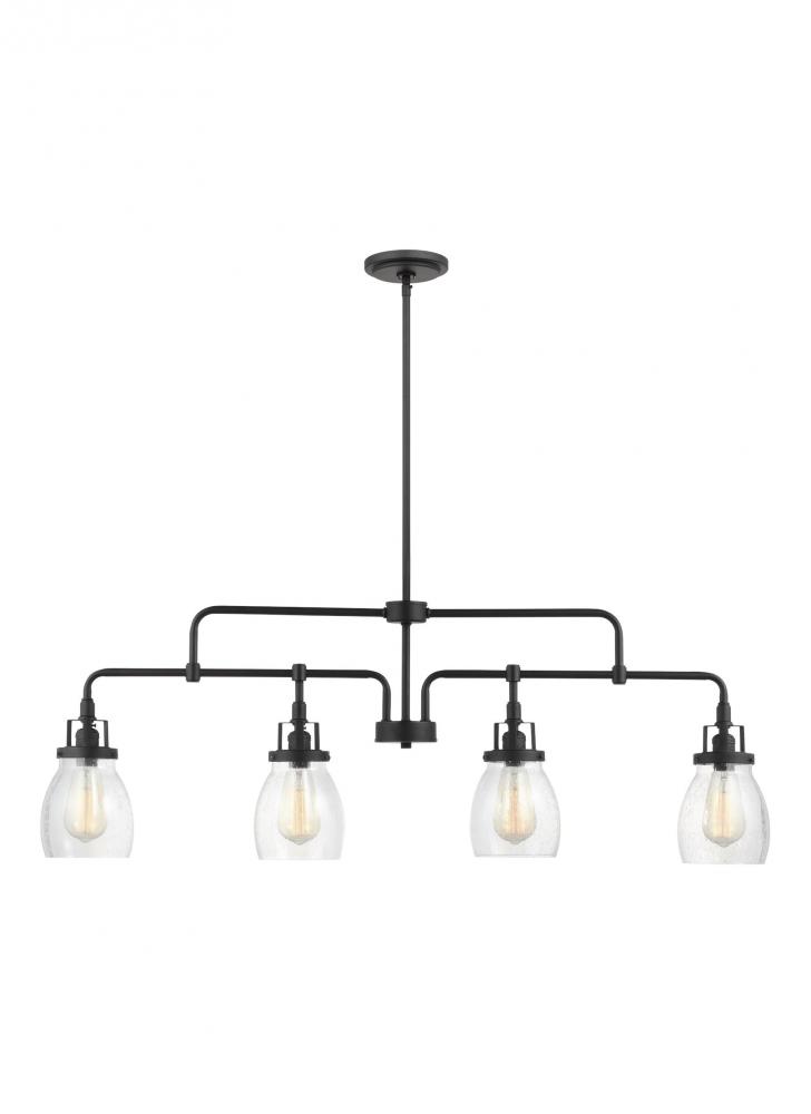 Belton transitional 4-light indoor dimmable ceiling pendant hanging chandelier pendant light in midn