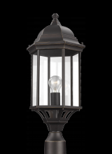 Generation Lighting 8238701-71 - Sevier traditional 1-light outdoor exterior large post lantern in antique bronze finish with clear g