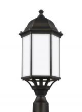 Generation Lighting 8238751-71 - Sevier traditional 1-light outdoor exterior large post lantern in antique bronze finish with satin e